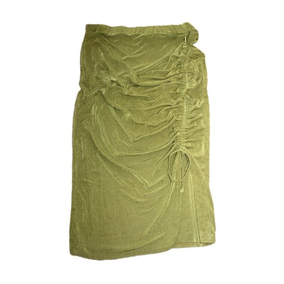 ASOS In The Style Plus, Ruched Detail Midi Skirt in Green (18) - Picture 6 of 12